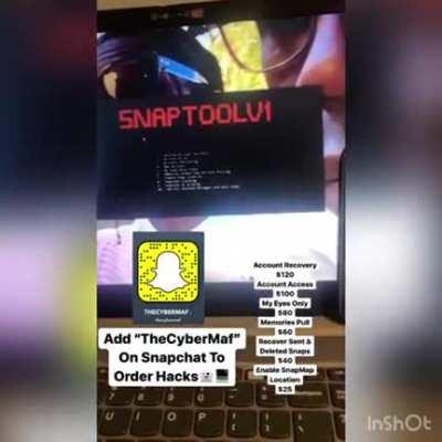 Hit @TheCyberMaf on snapchat to order account access, account recovery, my eyes only hacks & more WITH PROOF! Telegram link in comments 👍