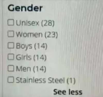 Ah yes, I identify as stainless steel