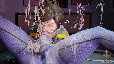 (Tracer x Widomaker Futa) [Raz0r33] (overwatch)