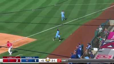 [Highlight] Vlad Jr. loses Adell's pop-up in the sun, Angels score two