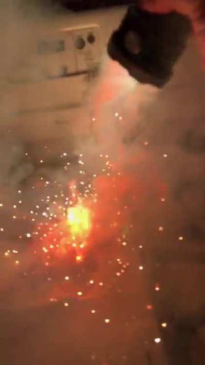 ...Testing if a Flashlight will Light a Small amount of Fireworks before the BIG video outside!!!