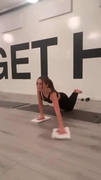 Cleaning while pilates