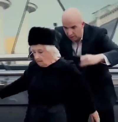 A woman tries to dance