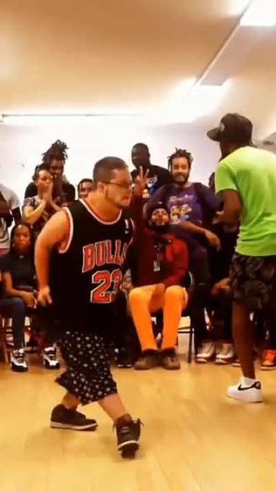 This dance and that friends' hype!