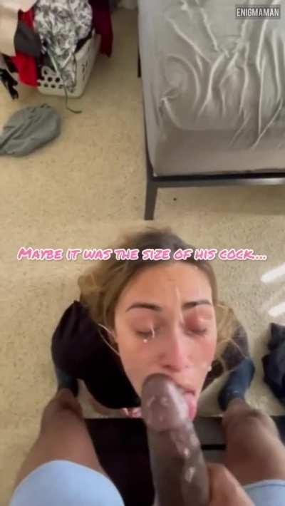 BBC Blowjob Caption Facial Femboy Petite Porn GIF by enigmaman94