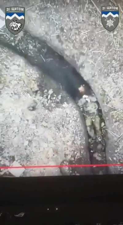 A wonderful morning for a Russian soldier begins and ends with a grenade right in his face. NSFW !! VERY GRAPHIC !!