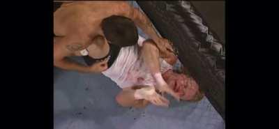 The first tap out using an odd hand sign in UFC 7