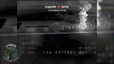 Ru pov: Russian FPV drone blew an AFU warehouse in Zhelanne Druhe. 