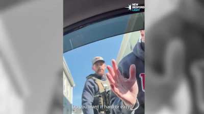 A Guatemalan immigrant with no Massachusetts criminal record was arrested Monday on Tallman Street after federal agents shattered the glass on his vehicle as he and his wife waited inside the car for their lawyer to arrive