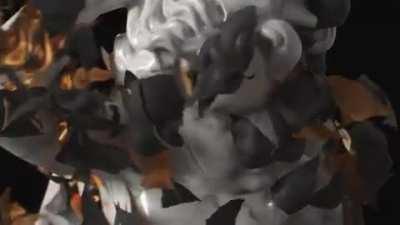 Statue Shell Disintegration