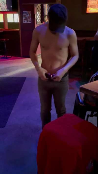 Man walks into the bar as I undress