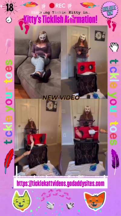 NEW VIDEO ALERT…”Kitty’s Ticklish Affirmation!” 18mins…watch the preview on my website ➡️  