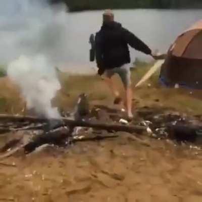 Playing golf with fire