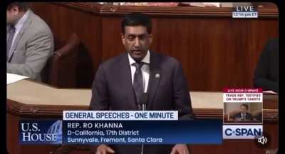 Rep. Ro Khanna: “This is the most self-destructive, wealth destroying policy any administration has undertaken in modern American history”