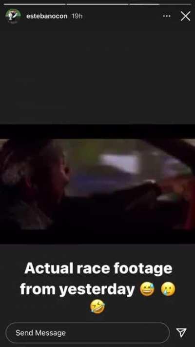 At least Esteban had a laugh