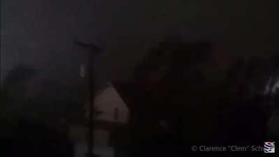 Man records tornado as it destroys his house and entire neighborhood.