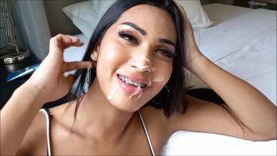 I painted her face real good