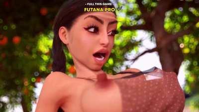 Hot Futa Sex in Garden - MILF want huge cock in pussy