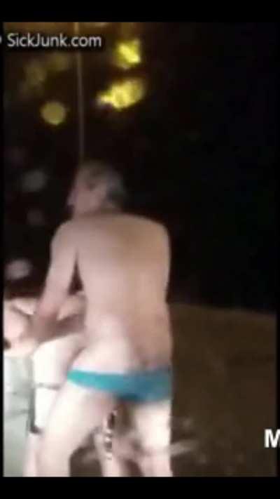 Drunk parents fucking in rain gets arrested