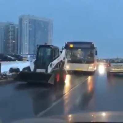 His first day and he is excited to go to the construction site with his dad