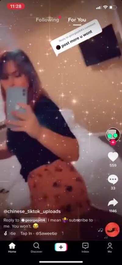 Posting her tits again