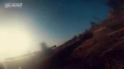 HAMAS firing rockets against IDF vehicles 