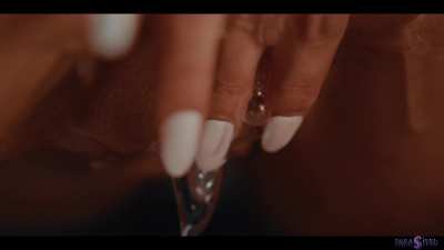 Wet. Shiny. Glistening. Seductive. Up close Parasited lesbian shots.