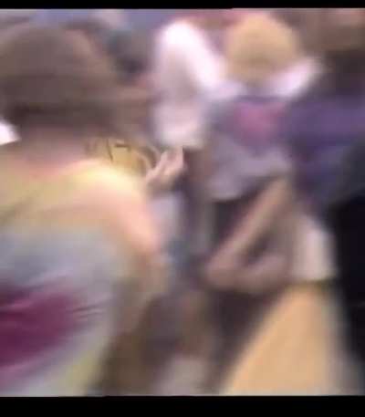 Hallway dancers and spinners at the Grateful Dead show on March 30, 1989 at Greensboro Coliseum.
