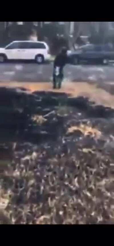 Hey watch me burn down my moms lawn with fireworks!