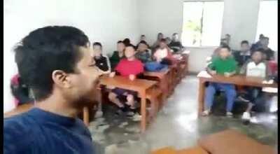 When the teacher himself was once a backbencher. :D