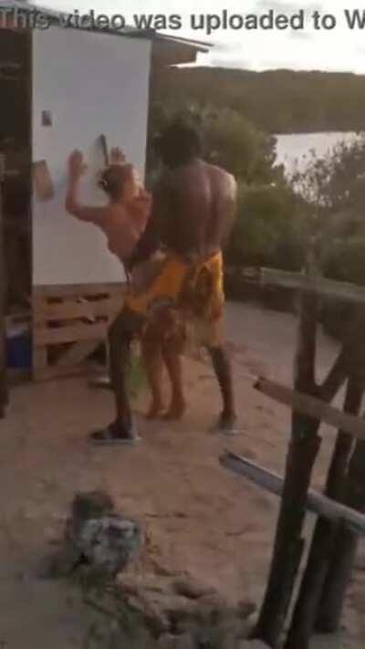 White wife shared in Caribbean