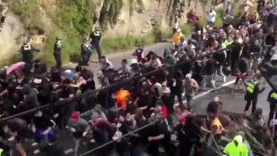 Police vs Angry Citizens. Melbourne Australia today.