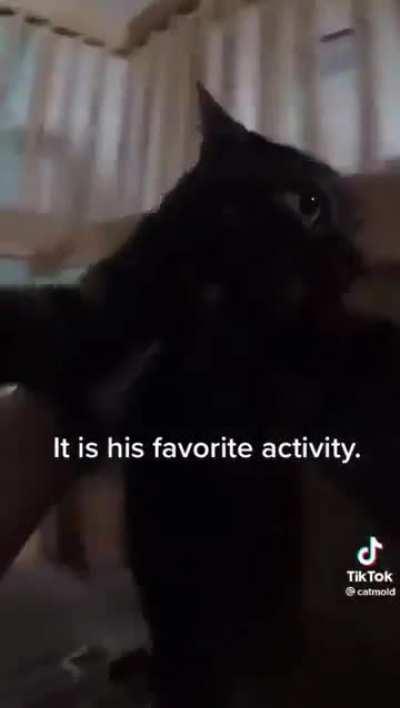 It is his favorite activity
