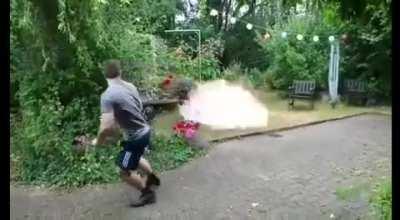 Setting paper on fire