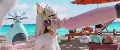 D.Va Channeling Her Inner Naga (BakenPies Thebartender)