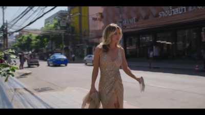 The Flight Attendant Gold Dress