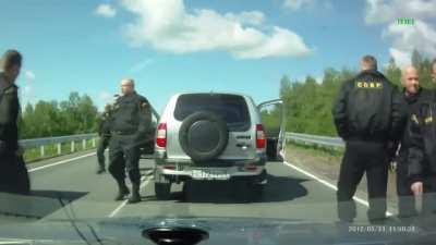 Road Rage versus an Unmarked Russian Police Force.