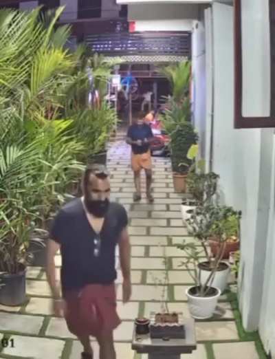 India : Paradise Restaurant owner, Hakeem, was caught on CCTV plucking hair from his private parts to disrespect an Auspicious PLANT .