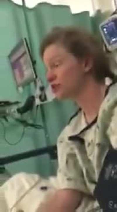 She wakes up after an operation and boyfriend steals her nose