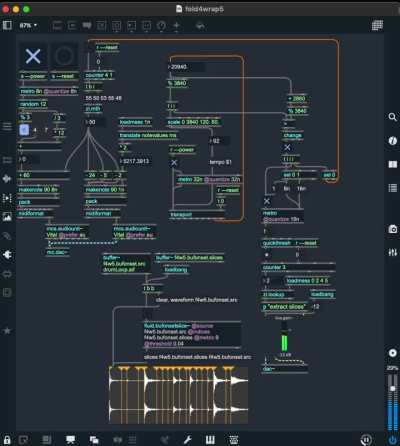 My terrible remake of Fold4,Wrap5 in Max/MSP as a coding challenge