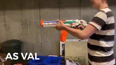 PF reloads with Nerf blasters.