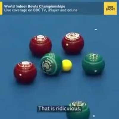 An impossible shot, jaw dropped