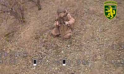 Ukrainian FPV kamikaze drone strikes on Russian infantry near Pokrovsk. January 2025