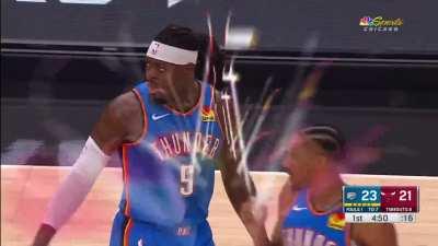 [Highlight] Lu Dort gets called for flopping on this DeRozan jumper