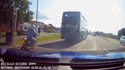 Holy shit, Pensioner loses the plot on a motorcyclist.
