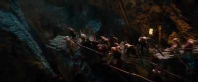 The Hobbit dubbed with Deep Rock Galactic sound effects.