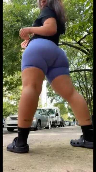 Damn when she sit down that ass wider than a toilet seat!