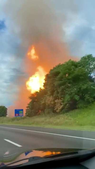 Natural Gas pipeline explosion on Interstate 81