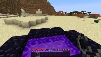 I hear custom nether portal designs are pretty hot right now, so here's a proof of concept for horizontal portals!