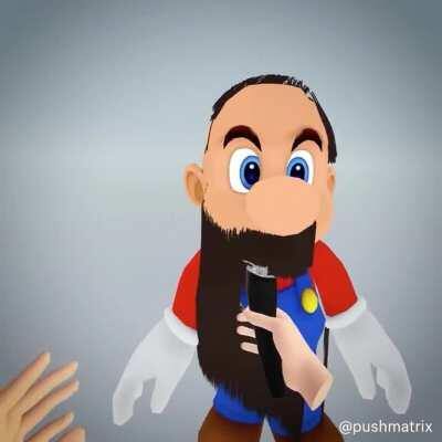 Mario gets a pandemic haircut